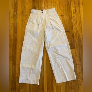 White High Waisted Wide Leg Jeans